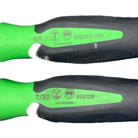 Snap-on スナップオン ドライバー SGDP63IRB/42IRB/31IRB/SGD6B/4B/2B グリーン 6本セット