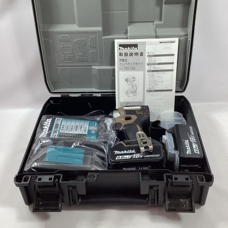 MAKITA マキタ インパクトドライバ TD173DGXAB ブラウン 充電器・充電池2個・ケース付 