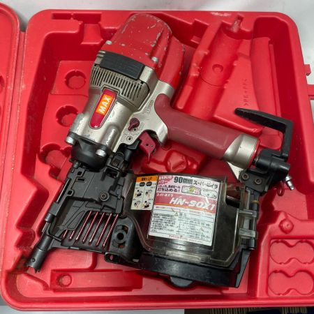 MAX マックス エアネイラ  HN-90X1 レッド 本体のみ 高圧 90mm 07621017D