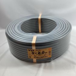 富士電線工業 VVFケーブル 3芯×2.0ｍｍ×100ｍ 2024年9月製造 Sランク