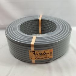 富士電線工業 VVFケーブル 3芯×2.0ｍｍ×100ｍ 2024年9月製造 Sランク