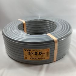 富士電線工業 VVFケーブル 3芯×2.0ｍｍ×100ｍ 2024年9月製造 Sランク