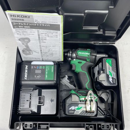 HiKOKI ハイコーキ インパクトドライバ WH18DC グリーン 充電器・充電池2個・ケース付 