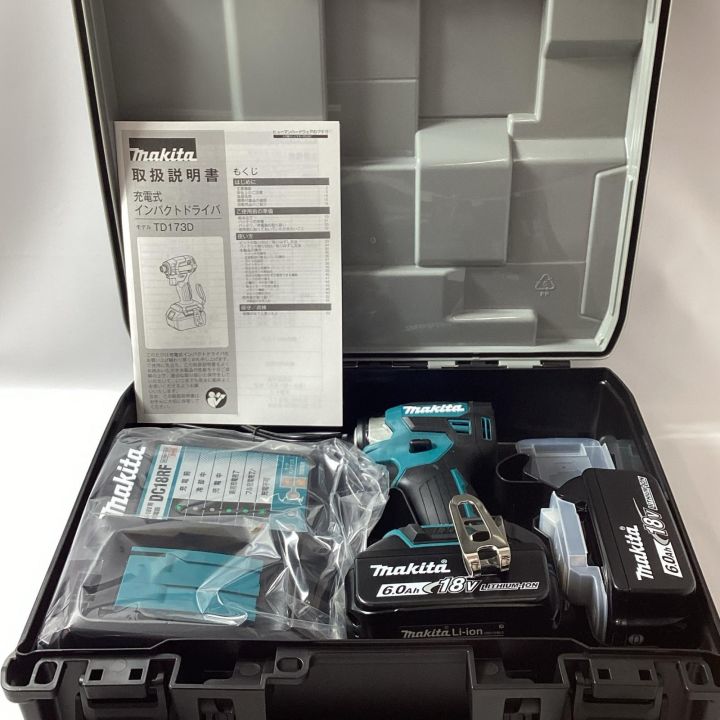 MAKITA マキタ インパクトドライバ TD173DRGX ブルー 充電器・充電池2 