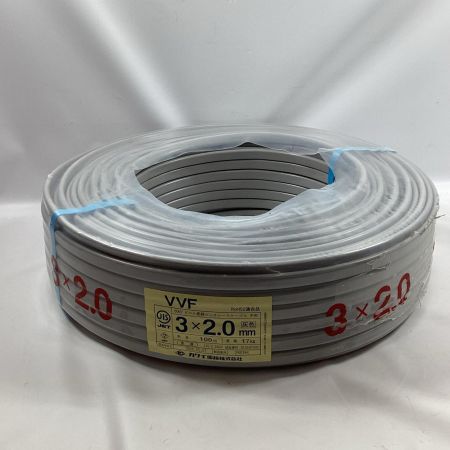 カワイ VVFケーブル 3芯 2.0mm×100m 2025年5月製造