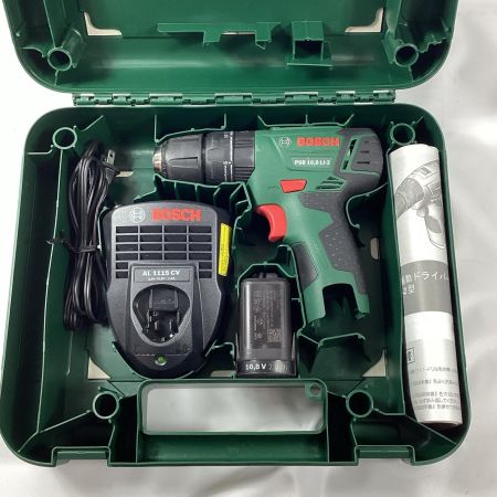 BOSCH ボッシュ ドライバドリル PSB 10.8 LI-2 グリーン 充電池1個　10.8v 2.0Ah