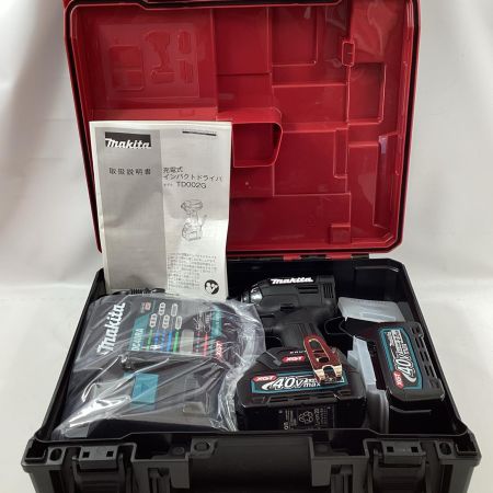MAKITA マキタ インパクトドライバ TD002GRDXB 6 充電器・充電池2個・ケース付  40v 2.5Ah