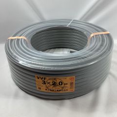 富士電線工業 VVFケーブル  3芯 2.0mm×100m 2025年10月製造 Sランク