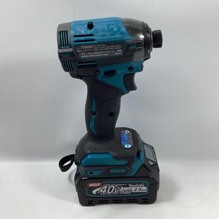 MAKITA マキタ インパクトドライバ TD002GRDX ブルー 充電器・充電池2個・ケース付 