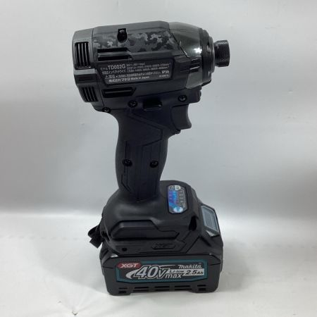 MAKITA マキタ インパクトドライバ TD002GRDXB ブラック 充電器・充電池2個・ケース付 