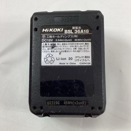 HiKOKI ハイコーキ インパクトドライバ  WH18DC ブラック 充電器・充電池1個・ケース付 