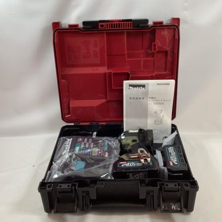MAKITA マキタ インパクトドライバ TD002GRDXO オリーブ 充電器・充電池2個・ケース付  40v