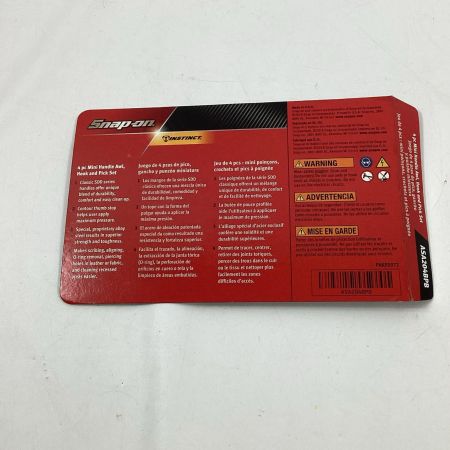 Snap-on スナップオン ミニピックセット PAKTY070 ブルーパール 4本セット 3ASH90B/3ASAB/3ASHB/3ASH45B