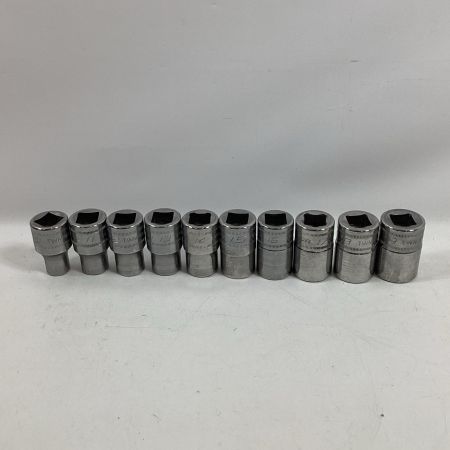 Snap-on スナップオンドライブ 1/2インチ シャロー ソケット  10個セット TWM10A～19