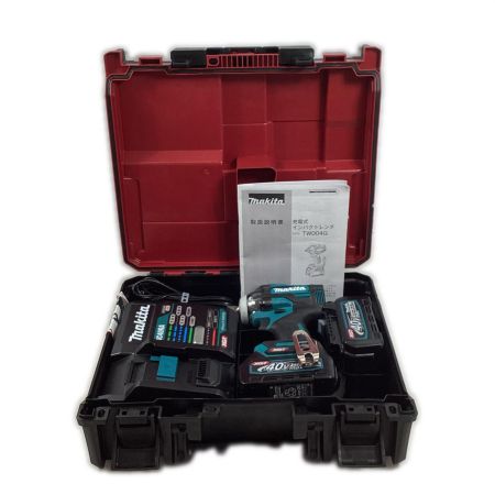 MAKITA マキタ インパクトレンチ TW004GRDX ブルー 充電器・充電池2個・ケース付 40v