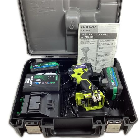 HiKOKI ハイコーキ インパクトドライバ WH36DD スパイダーイエロー 充電器・充電池2個・ケース付 36v