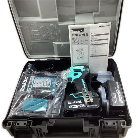 MAKITA マキタ インパクトドライバ TD173DGXTB ターコイズブルー 充電器・充電池2個・ケース付