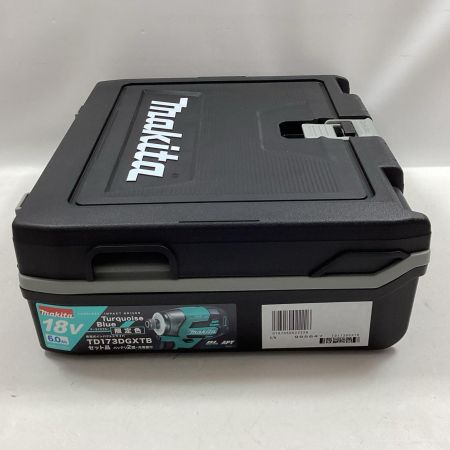 MAKITA マキタ インパクトドライバ TD173DGXTB ターコイズブルー 充電器・充電池2個・ケース付