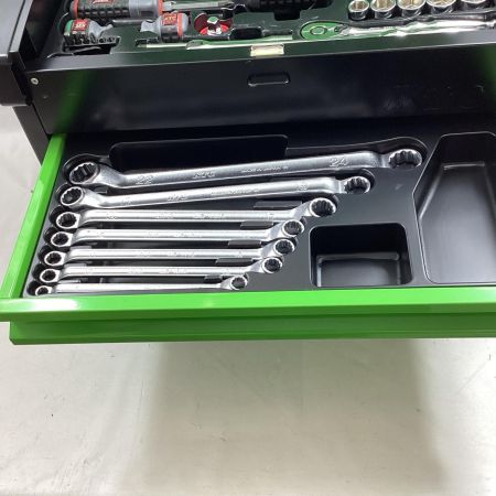 KTC ケーティーシー 工具セット 3段3引出し SK3666E EKR-103 グリーンxブラック ケース付 53点
