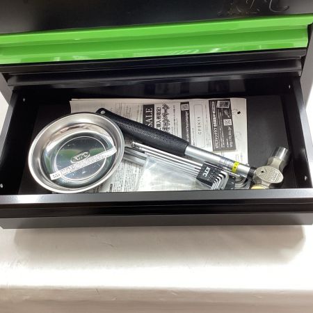 KTC ケーティーシー 工具セット 3段3引出し SK3666E EKR-103 グリーンxブラック ケース付 53点