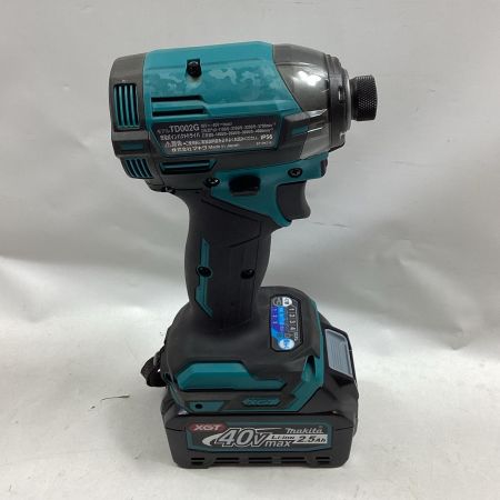 MAKITA マキタ インパクトドライバ TD002GRDX ブルー 充電器・充電池2個・ケース付