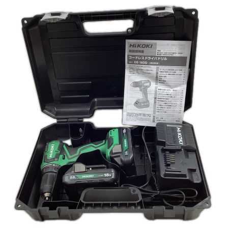HiKOKI ハイコーキ ドライバドリル DS18DD グリーン 充電器・充電池2個・ケース付