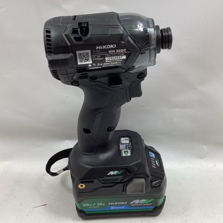 HiKOKI ハイコーキ インパクトドライバ WH36DC ブラック 充電器・充電池2個・ケース付 36v