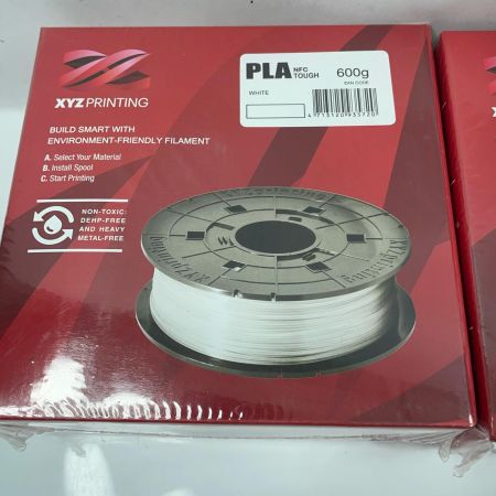 XYZプリンティング タフPLAフィラメント ホワイト 600g 3個セット