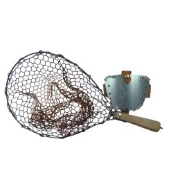 鐵市 ランディングネット ANDAWOOD 13LABELホルスター シルバーマスク付 Bランク