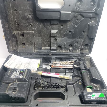 HiKOKI ハイコーキ ハンマドリル　程度C 充電器・充電池2個・ケース付 コードレス式 36v C210056 DH36DPE グリーン