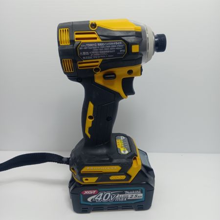 MAKITA マキタ インパクトドライバ　程度A 充電器・充電池2個・ケース付 TD001GDXFY イエロー