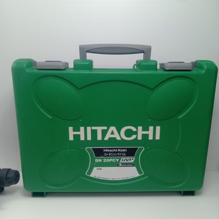 HITACHI 日立  ハンマドリル　程度B ケース付 28mm 100Ｖ 650288 コード式  チェンジレバーが固い DH 28PCY グリーン