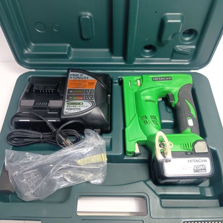HITACHI 日立 電動タッカ 　程度B 充電器・充電池1個・ケース付 コードレス式 13mm 14.4v JD40107 N 14DSL グリーン