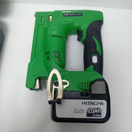 HITACHI 日立 電動タッカ 　程度B 充電器・充電池1個・ケース付 コードレス式 13mm 14.4v JD40107 N 14DSL グリーン