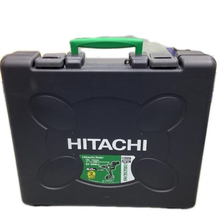HITACHI 日立 振動ドライバドリル HITACHI DC 18DBL2 グリーン 程度B 充電器・充電池2個・ケース付 コードレス式 13mm 18v J670171 DC 18DBL2 グリーン
