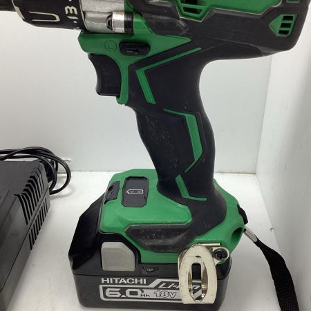 HITACHI 日立 振動ドライバドリル HITACHI DC 18DBL2 グリーン 程度B 充電器・充電池2個・ケース付 コードレス式 13mm 18v J670171 DC 18DBL2 グリーン