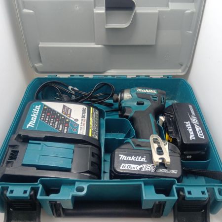 MAKITA マキタ インパクトドライバ　充電器・充電池2個・ケース付 コードレス式 18v 446360 TD173D ブルー