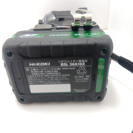 HiKOKI ハイコーキ インパクトドライバ　程度A 充電器・充電池2個・ケース付 18v J952203 WH18DC ブラック