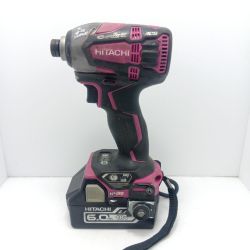 HITACHI 日立 インパクトドライバ　充電器・充電池2個・ケース付 WH18DDL2 ショッキングピンク Bランク