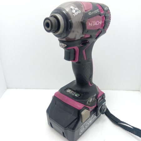 HITACHI 日立 インパクトドライバ　充電器・充電池2個・ケース付 WH18DDL2 ショッキングピンク