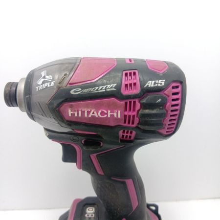 HITACHI 日立 インパクトドライバ　充電器・充電池2個・ケース付 WH18DDL2 ショッキングピンク