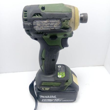 MAKITA マキタ インパクトドライバ 　充電器・充電池1個・ケース付 18v　キズ・ハガレ有 TD171D