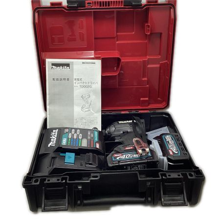 MAKITA マキタ インパクトドライバ　充電器・充電池2個・ケース付 充電回数2回+5回 TD002GRDXB ブラック
