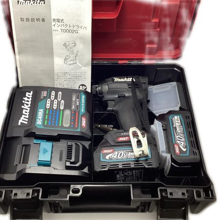 MAKITA マキタ インパクトドライバ　充電器・充電池2個・ケース付 充電回数2回+5回 TD002GRDXB ブラック