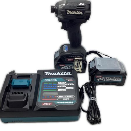 MAKITA マキタ インパクトドライバ　充電器・充電池2個・ケース付 充電回数2回+5回 TD002GRDXB ブラック