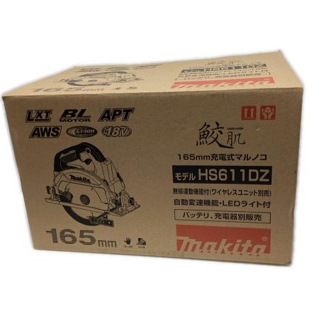 MAKITA マキタ 丸のこ MAKITA HS611DZ ブルー 未使用品(S) 本体のみ コードレス式 165mm 10936Y　自動変速機能・LEDライト付 HS611DZ ブルー