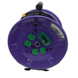 NICHIDO ドラム NICHIDO NP-EB34 パープル　屋内用　漏電しゃ断器付電工ドラム NP-EB34 パープル Aランク