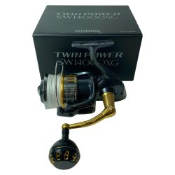 SHIMANO シマノ スピニングリール 15ツインパワー SW14000XG 03323 ゴメクサスハンドルノブ　箱付き Bランク