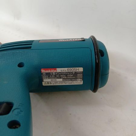 MAKITA マキタ エアインパクトレンチ 6905H ブルー ケース付 コード式 100v