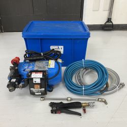 ЗЗ 丸山製作所 MARUYAMA 100v エアコン洗浄機 ノズル ホース ケース付 MSW-029M-AC-1 ブルー Cランク